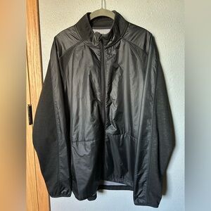 RHONE Men's Black Tech Terry Windbreaker Jacket